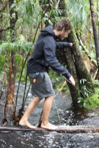 we hiked one entire day in the tropical forest without shoes !