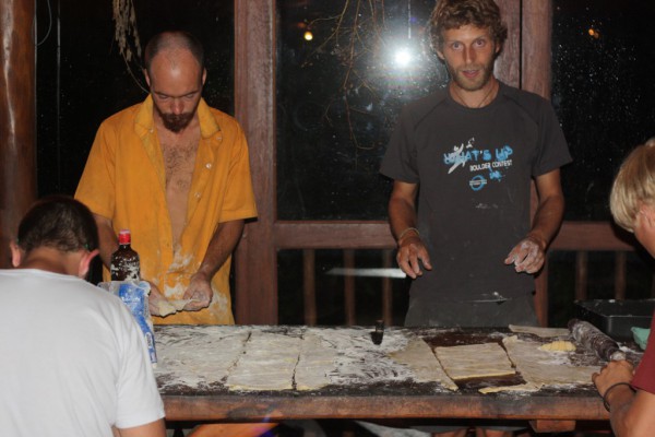 I made a croissant workshop, but the Yeast I used was too old and the didn't grow up...