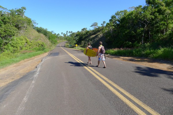 We are going to other beaches that "our" by bus
