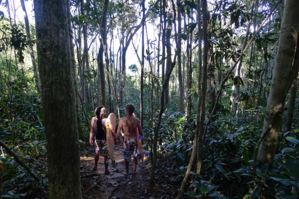 Sometimes we have to cross part of tropical forest to find the best beaches